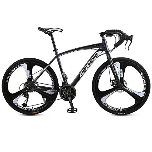 Road Bike : MXYPF Road Bike, Carbon Steel Frame-Aluminum Alloy Wheels-27 Speed Professional Speed Regulation-26 Inch Racing Bike-Double Disc Brake-Suitable For Adults