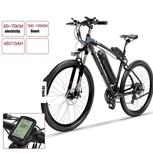 Road Bike : MYYDD Electric Mountain Bike, 26 Inch Mens E-bike Citybike Commuter Bike with Removable Lithium Battery 36V / 48V, C, 48V65km