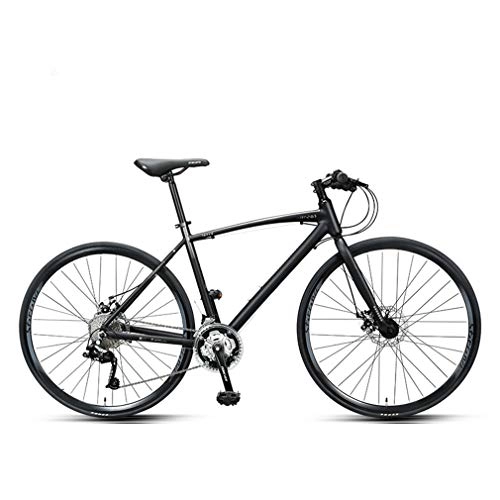 Road Bike : Mzq-yj Road Bike, Adult Aluminum Alloy Frame Ultra-Light Bicycle, City Utility Bike, 30 Speed, 700C, Black