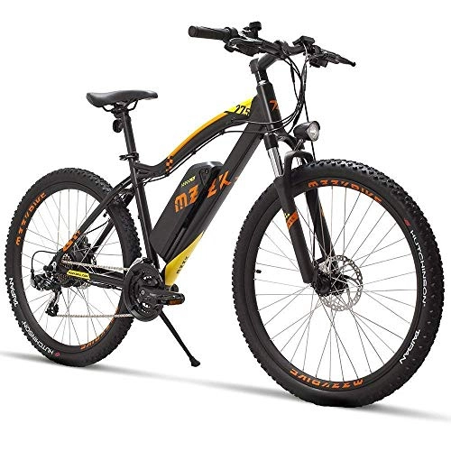 Road Bike : MZZK LEOPARD 27.5 Inch Electric Mountain Bike 21 Speed Ebike 250W 48V 13Ah Lithium Battery Disc Brakes 5 Level Pedal Assist Sensor (13Ah Add 1 Battery)