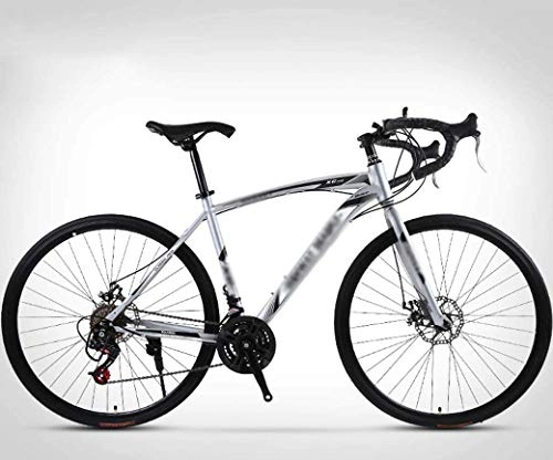 Road Bike : N\A ZGGYA Adult Hybrid Bike, Double Disc Brakes, High Carbon Steel Frame, 26-inch Road Bike, 24-speed Bike, Road Bike Racing, Mountain Bike