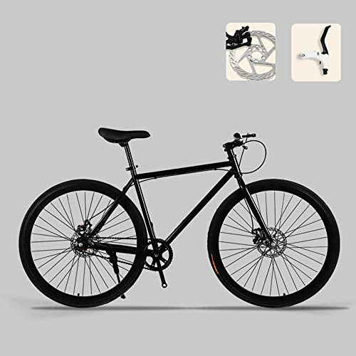Road Bike : N\A ZGGYA Road Bicycle, Mountain Bike, Dual Disc Brakes, High Carbon Steel Frame, 26 Inch Bicycle, Road Bike Racing