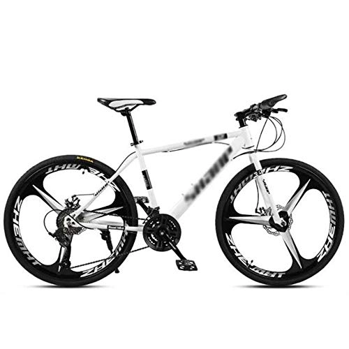 Road Bike : NA ZGGYA Mens Bike, Thick Carbon Steel Frame, Black, 3 Cutter Wheels, 27 Speeds, Rigid Bike With Adjustable Seat, Adult Hybrid Bike