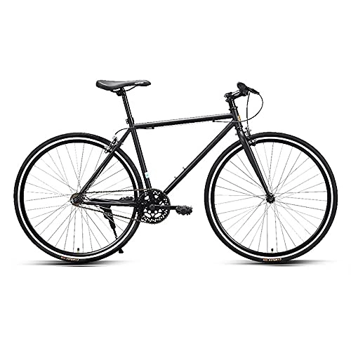 Road Bike : NAINAIWANG Road Bicycle Road Bike 700c Wheels Mountain Bike Single Speed High-carbon Steel Frame Rider Bike Faster and Lighter Front and rear caliper brakes City Commuter Bicycle Men / Women