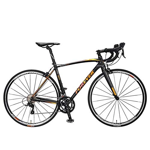 Road Bike : NENGGE Adult Road Bike, 18 Speed Ultra-Light Aluminum Alloy Frame Bicycle, 700 * 25C Tires, City Utility Bike, Perfect For Road Or Dirt Trail Touring, Black