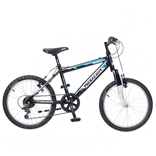 Road Bike : Neuzer Mistral 20 Boys Rigid 20 Inch Mountain Bike in Black with 6 Speed and Alloy Frame