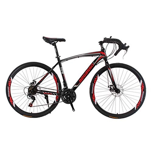 Road Bike : Nfudishpu Bend handle mountain bike adult road bike variable speed pedal bicycle 700C