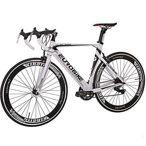 Road Bike : OBK Road Bike 54CM Aluminium Frame For Men 14 Speed Aluminum Racing Bicycles 700C Wheels (White)