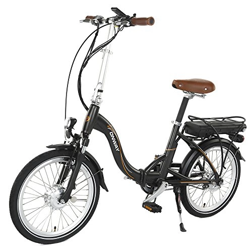 Road Bike : onWay Folding Electric Bike 20Inch to 25kmh Folding Bike E-bike, Pedelec, Nexus 7Speed Shimano, Black