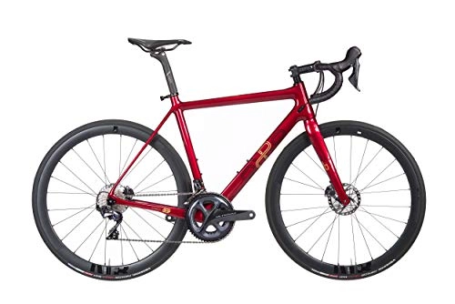 Road Bike : ORRO Gold STC Ultegra Di2 Tailor Made, Red, XL (Black, Small)