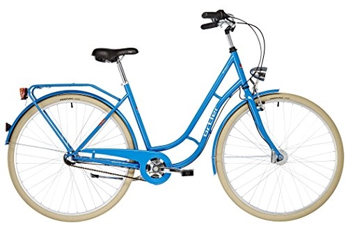 Road Bike : Ortler Detroit 3s EQ City Bike Women blue 2019 holland bicycle