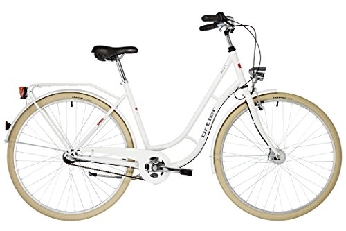 Road Bike : Ortler Detroit 3s EQ City Bike Women white 2019 holland bicycle
