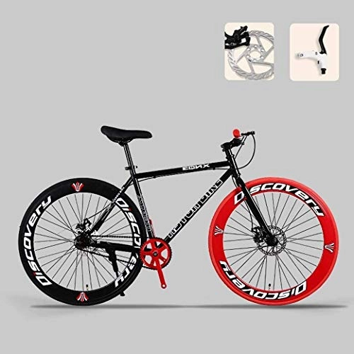 Road Bike : PARTAS Advanced Riders, 26 Inch Bikes, Road Bicycle, Double Disc Brake, High Carbon Steel Frame, Road Bicycle Racing, Men's and Women Adult (Color : E)