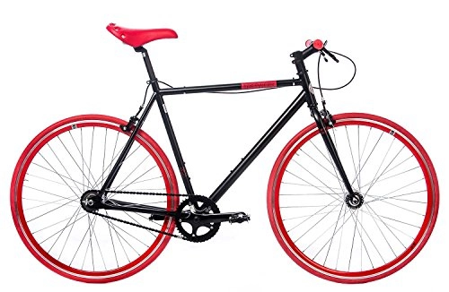 Road Bike : Pedal Alma 28Inch Single Speed / Automatix Black / Red (2017), 56