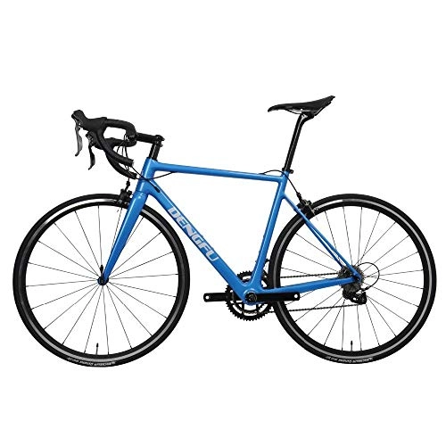 Road Bike : peipei 700C road bike V brake blue complete cycle carbon fiber frame R02 bicycle 700C*21mm tires-50cm