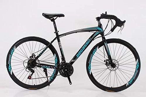 Road Bike : peipei Carbon steel road bicycle 700C road bicycle male and female students adult road racing bicycle 21 / 24 / 27 / 30 variable speed bicycle-Style 3_700C(165-185cm)_21
