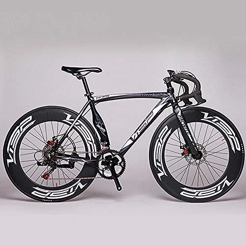 Road Bike : peipei Road bike 48cm 51cm 54cm frame 700C X 70mm bicycle variable speed road bike disc brake road bike-Black_51CM