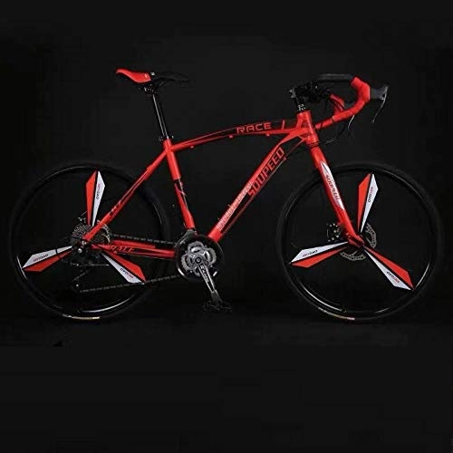 Road Bike : PengYuCheng Adult road bike 30 speed bicycle male and female students variable speed solid tire shock absorber bending car q4