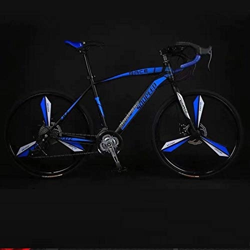 Road Bike : PengYuCheng Adult road bike 30 speed bicycle male and female students variable speed solid tire shock bending car racing q3