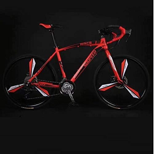 Road Bike : PengYuCheng Adult road bike live flying bicycle male and female students bend bicycle speed bicycle solid tire damping net mountain bike q4