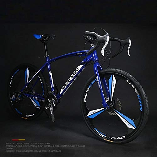 Road Bike : PengYuCheng Variable speed dead fly bicycle bends solid tires live flying bicycle disc brakes road racing men and women learn to generate annual bicycle q4