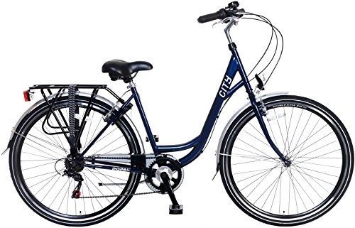Road Bike : POPAL City 28 Inch 49 cm Woman 6SP Rim Brakes Blue