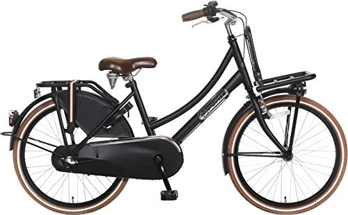 Road Bike : POPAL Daily Dutch Basic+ 22 Inch 36 cm Girls 3SP Coaster Brake Matte black