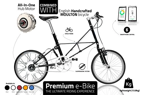 Road Bike : Premium Electric Bike - Exclusive eBike for Everyday Use - Lightweight Electrical Bicycle - "Green" Healthy and Natural Transportation - E-MOULTON - Maximum Performance in an Urban Environment - Made In EU - Color White