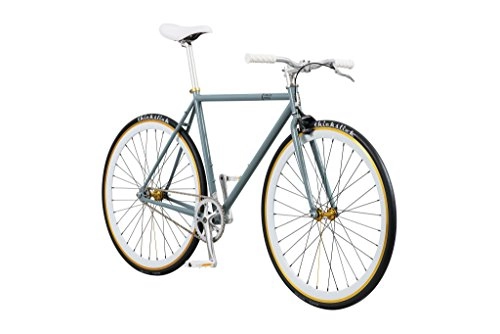 Road Bike : Pure Fix Original Fixed Gear Single Speed Bicycle, Foxtrot Grey / White, 54cm / Medium