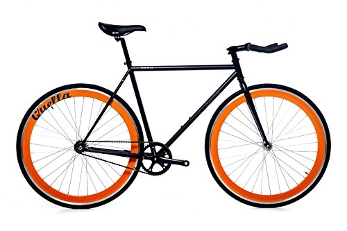 Road Bike : Quella Nero Bike - Black / Orange, Small / Medium / 54 cm