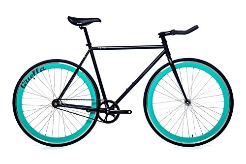 Road Bike : Quella Nero Bike - Black / Turquoise, Small / Medium / 54 cm