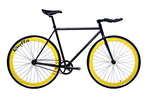Road Bike : Quella Nero Bike - Black / Yellow, Small / Medium / 54 cm