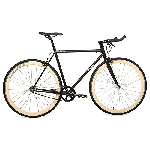 Road Bike : Quella Nero Cream (51cm) Fixie Fixed Gear Single Speed Commuter Bicycle