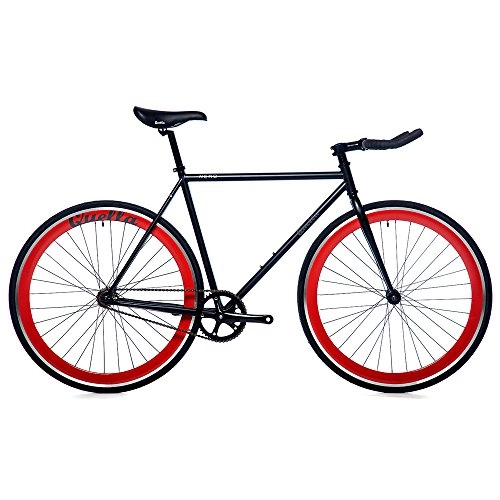 Road Bike : Quella Nero Red (51cm) Fixie Fixed Gear Single Speed Commuter Bicycle