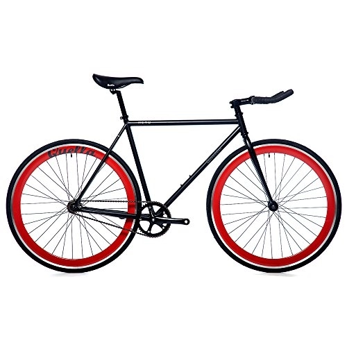 Road Bike : Quella Nero Red (58cm) Fixie Fixed Gear Single Speed Commuter Bicycle
