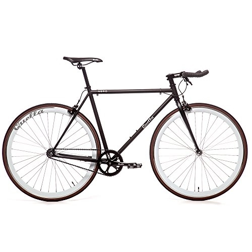 Road Bike : Quella Nero White (58cm) Fixie Fixed Gear Single Speed Commuter Bicycle