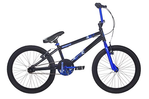 Road Bike : RAD The Ultimate Strength RAD Swerve Kids BMX Bike 20" Wheel 10" Frame Black / Blue