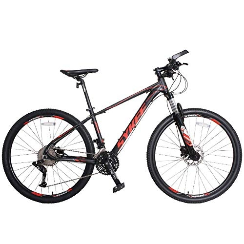 Road Bike : radarfn Mountain Bike, 30Speed 27.5inches Wheels Adult Bicycle, Aluminum Alloy Frame Shiftable Lock Front Fork-Suspension Mountain Bicycle (Red)
