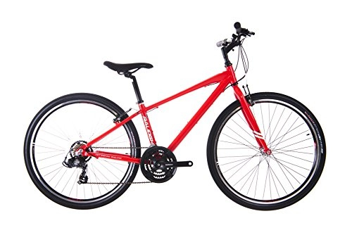 Road Bike : Raleigh Strada 1 Gents 21 Speed 650b Hybrid Bike Red