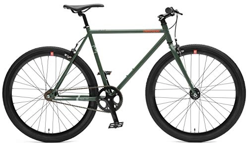 Road Bike : Retrospec Bicycles Unisex's Mantra V2 Single Speed Fixed Gear, Hunter Green, X-Large