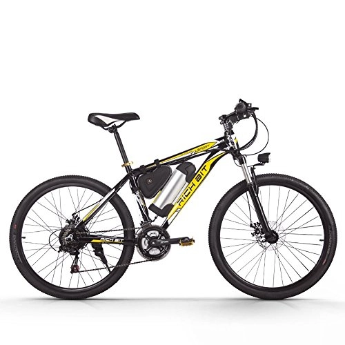 Road Bike : RICHBIT Electric Bicycle Cycling 250W Motor High Performance Lithium-ion Battery Alluminum Frame Mountain Bicycle Cross Country For Unisex YELLOW