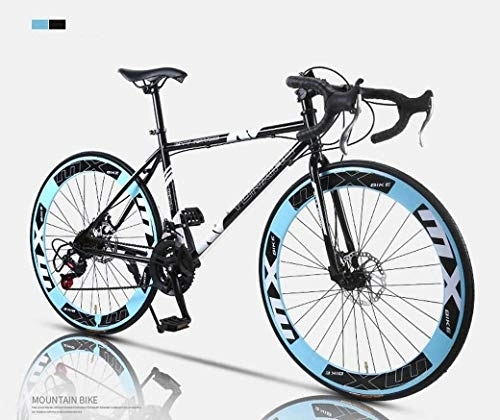 Road Bike : Road Bicycle, 24-Speed 26 Inch Bikes, Double Disc Brake, High Carbon Steel Frame, Road Bicycle Racing, Men's And Women Adult