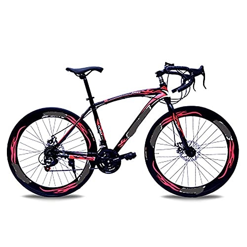 Road Bike : Road Bike, 21-speed Corner City Racing, 700c Mountain Bike, Adult Double Disc Bicycle (Color : D)