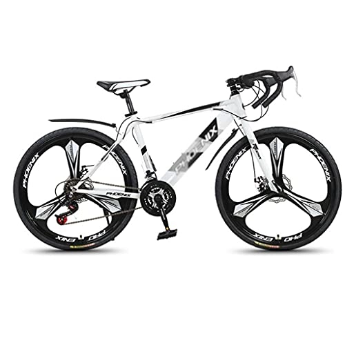 Road Bike : Road Bike 24 Speed 700C Wheels Adult Road Bicycle Disc Brake For Women Men Aluminum Frame Commuting Bike, More Lighter And Faster，27.5inch(Color:white+black)