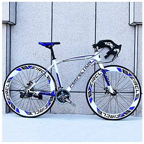 Road Bike : Road Bike, 26-Inch Men'S And Women'S Bicycles 27-Speed Transmission High-Carbon Steel Frame Disc Brakes Suitable For Road Racing And Leisure Riding