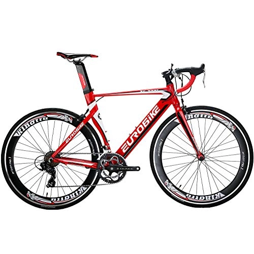 Road Bike : Road bike 54cm Frame Adult Men and Women 14 Speed Racing Bicycle Lightweight XC7000 (red)