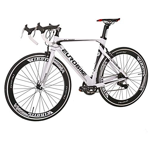 Road Bike : Road bike 54cm Frame Adult Men and Women 14 Speed Racing Bicycle Lightweight XC7000 (white)