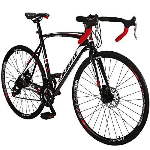 Road Bike : Road Bike 700C wheels 21 Speed Disc Brake Mens Bicycle 54cm Frame (Aluminum Wheels 30)