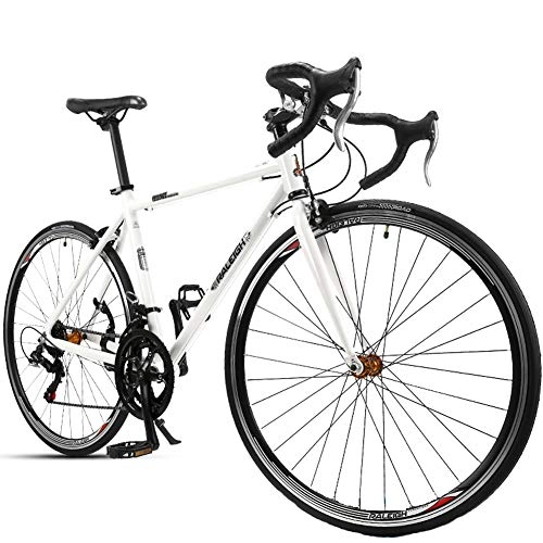 Road Bike : Road Bike Adult Children Convenient Ultra-light Leisure Bicycle Suitable for City Commuting To Work, White, 14 speed