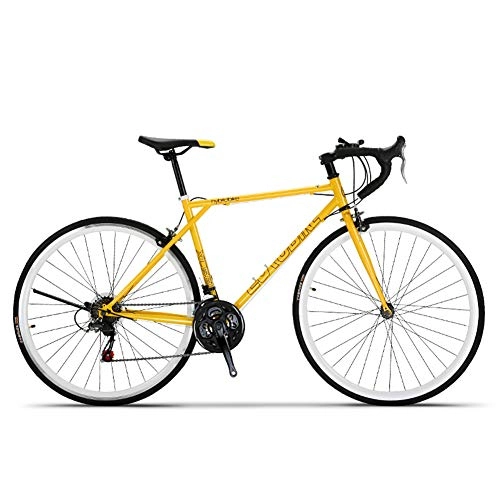 Road Bike : Road Bike Adult Children Convenient Ultra-light Leisure Bicycle Suitable for City Commuting To Work, Yellow